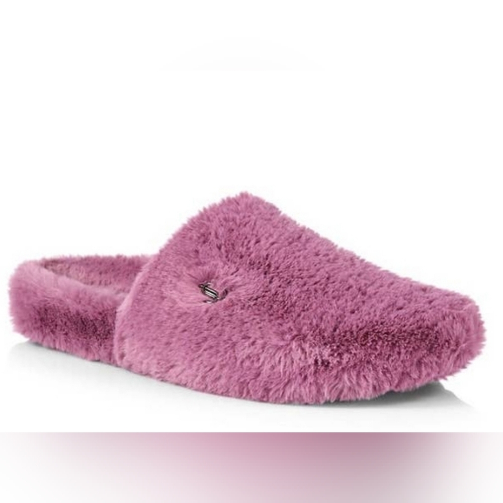 Jimmy Choo Aliette faux fur slippers in dusty rose. Worn once.